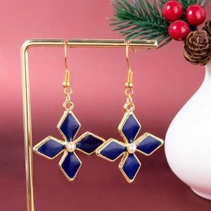 Four Leaf Clover Alloy Drop Earrings